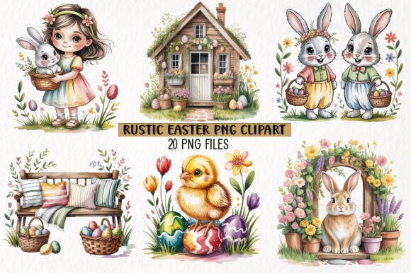 Download Rustic Easter Clipart Bundle - Rustic easter clipart Collection