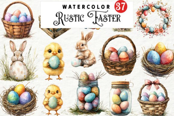 Download Rustic Easter Clipart Bundle - Rustic easter clipart Collection