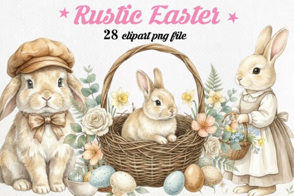 Download Rustic Easter Clipart Bundle - Rustic easter clipart Collection