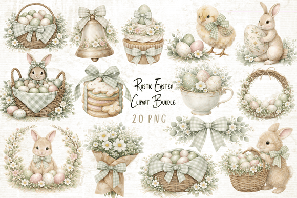 Download Rustic Easter Clipart Bundle - Rustic easter clipart Collection